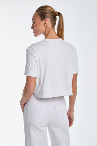 Naya Suede T-Shirt - White