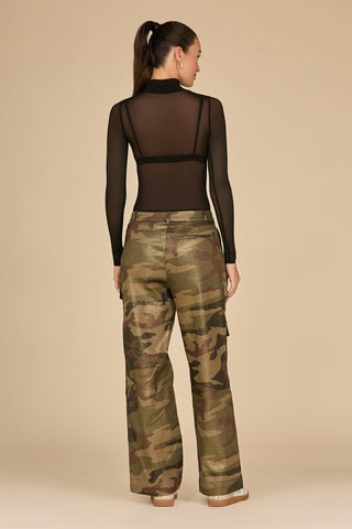 Milan Gold Dusted Cargo Pant - Camo