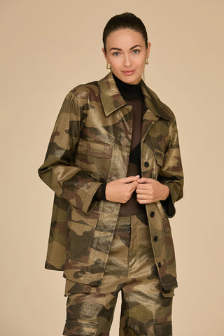 Milan Gold Dusted Cargo Jacket - Camo