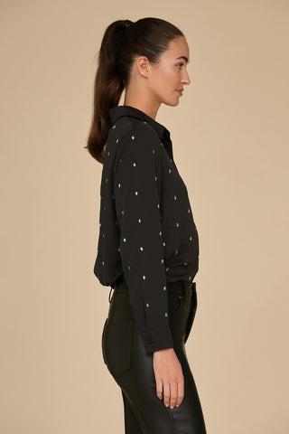 Aniya Crystal Shirt - Black