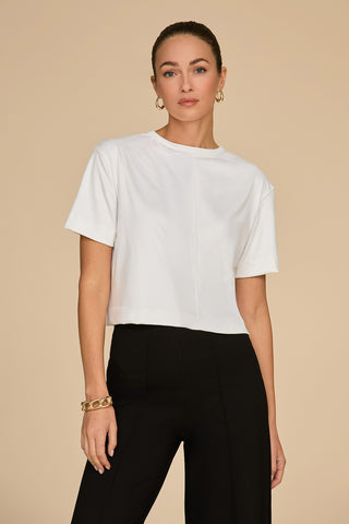 Naya Suede T-Shirt - White