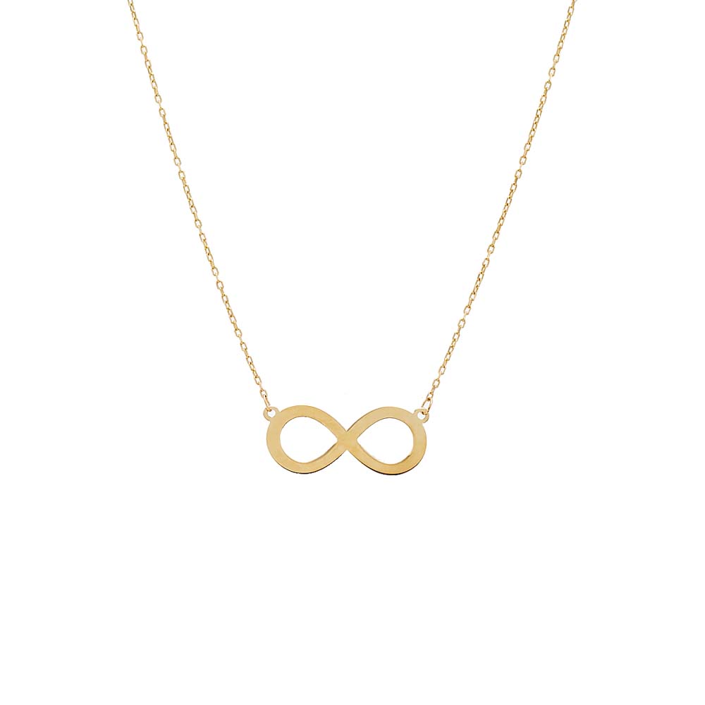 Solid Infinity Sign Pendant Necklace 14K by By Adina Eden